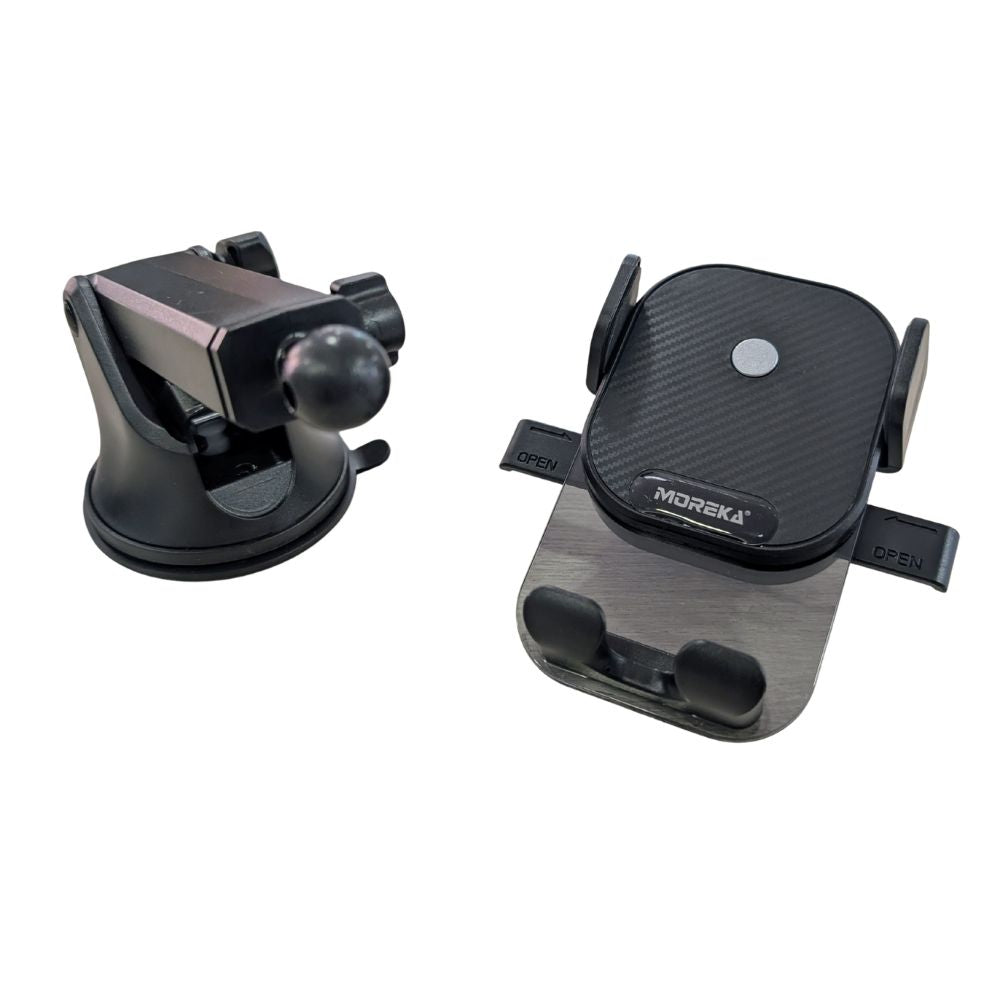 Soporte Automóvil Giratorio con ventosa para tablero y parabrisas Rotación 360° Moreka Modelo ZJ-014