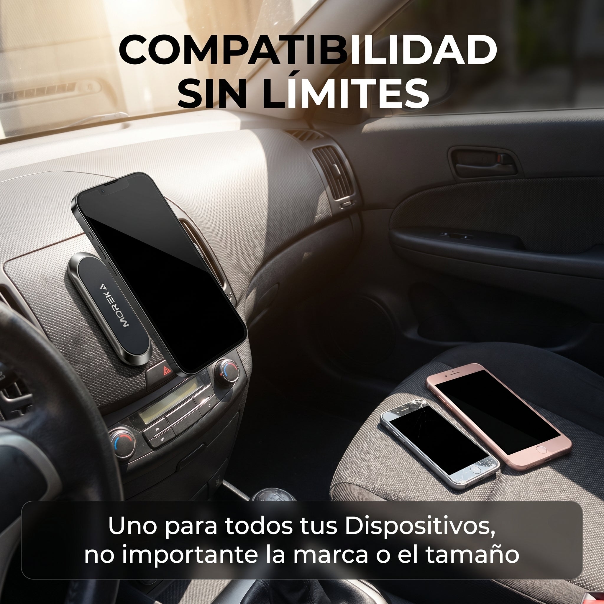 Soporte Magnético para Auto Moreka ZJ-017 Sujeción Fuerte y Compacta para Celular en Coche
