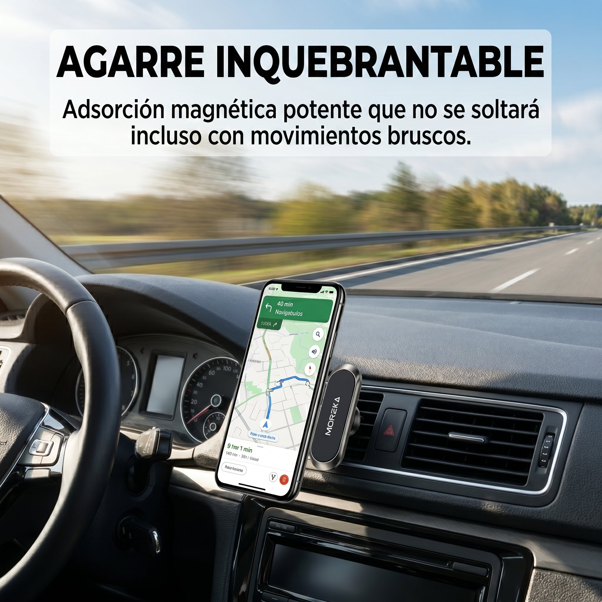 Soporte Magnético para Auto Moreka ZJ-017 Sujeción Fuerte y Compacta para Celular en Coche
