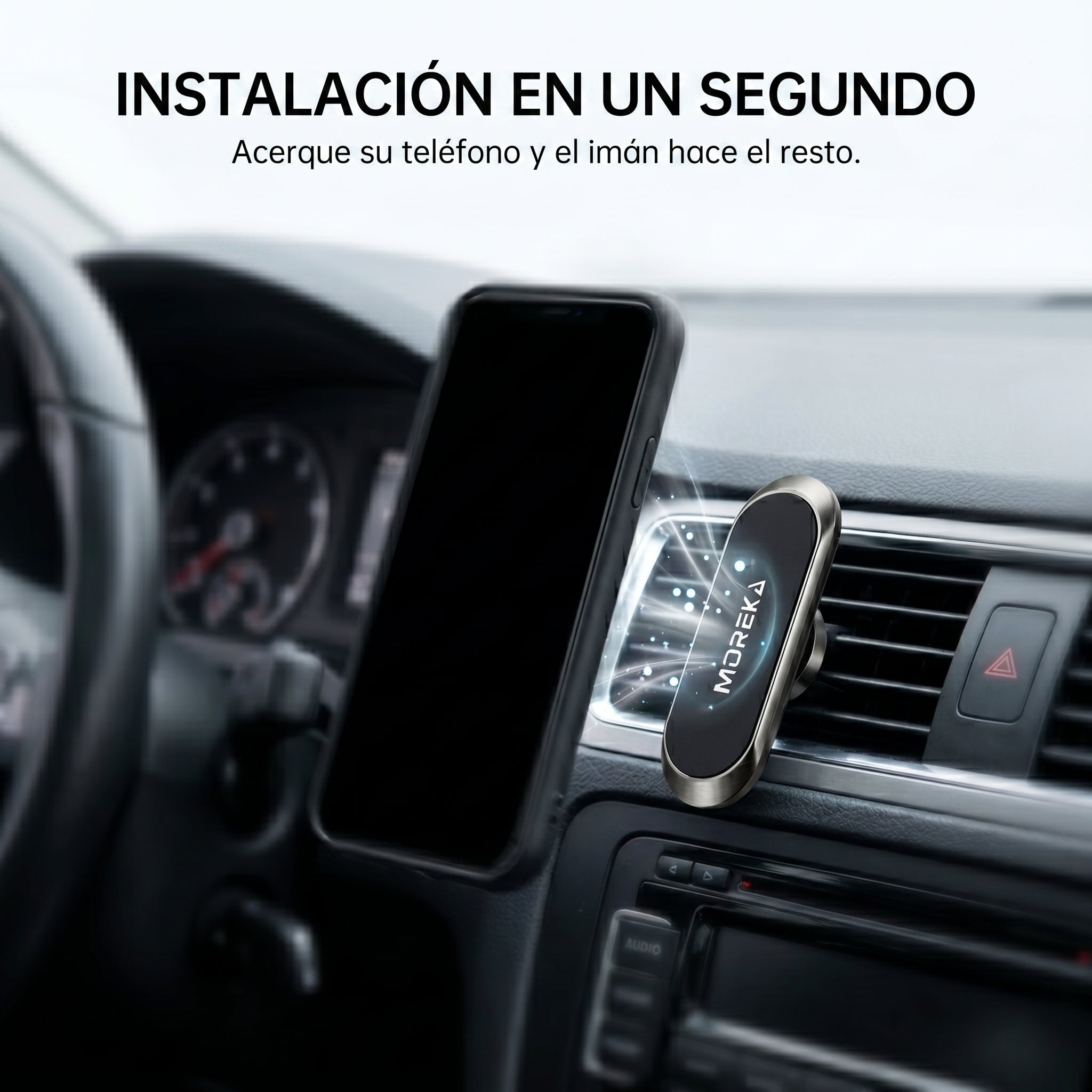 Soporte Magnético para Auto Moreka ZJ-017 Sujeción Fuerte y Compacta para Celular en Coche