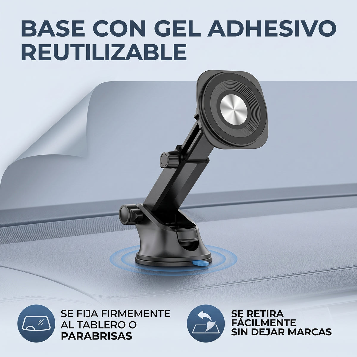 Soporte Magnético para Auto Moreka ZJ-022 con Giro 360° y Altura Ajustable