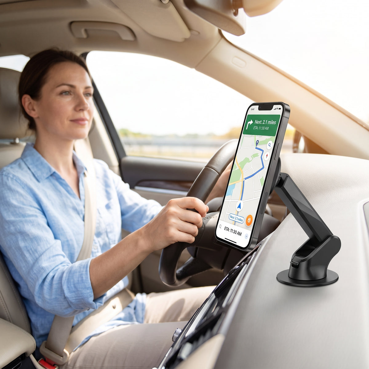 Soporte Magnético para Auto Moreka ZJ-022 con Giro 360° y Altura Ajustable