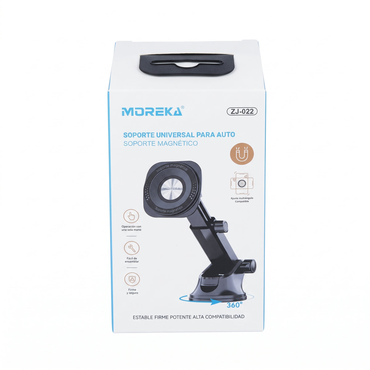 Soporte Magnético para Auto Moreka ZJ-022 con Giro 360° y Altura Ajustable