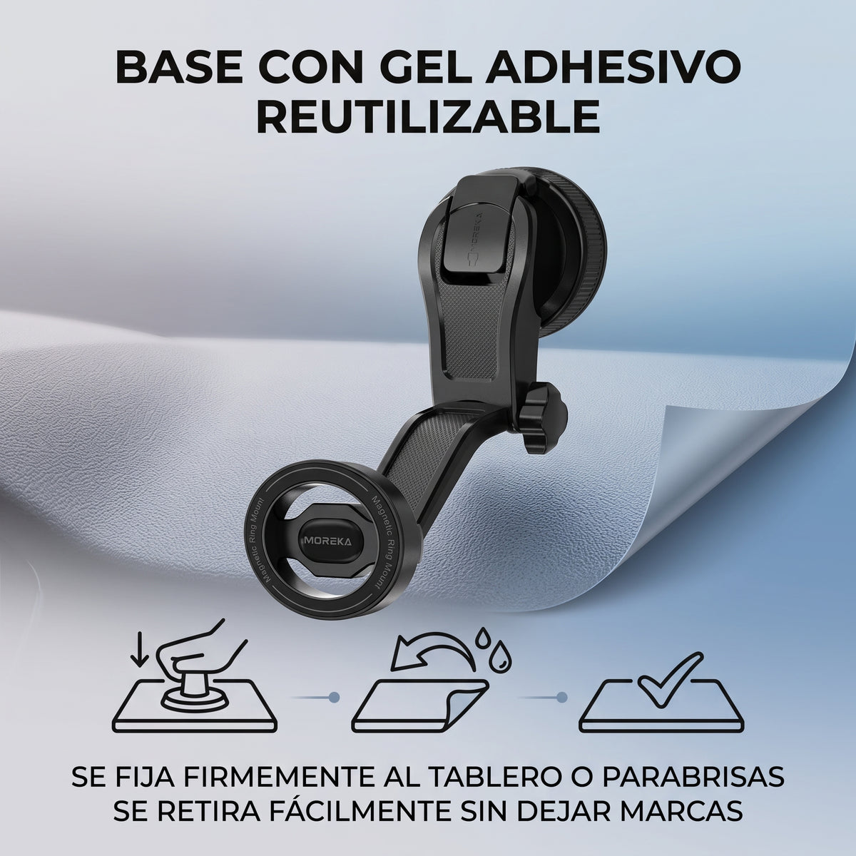 Soporte Magnético para Auto Moreka ZJ-023 con Brazo Articulado y Giro 360°