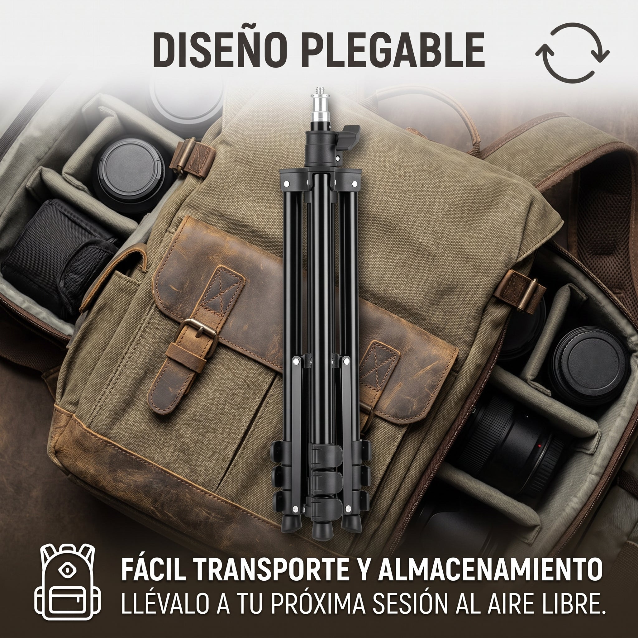 Trípode Soporte YISEN ZJ-2.1 de 2.1mts Soporte para Aro de Luz