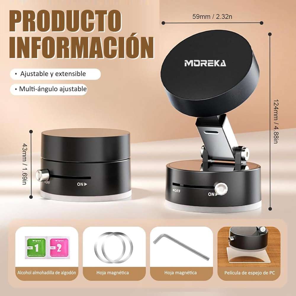 Soporte para Celular succión al vacío Magnético Moreka ZJ-008