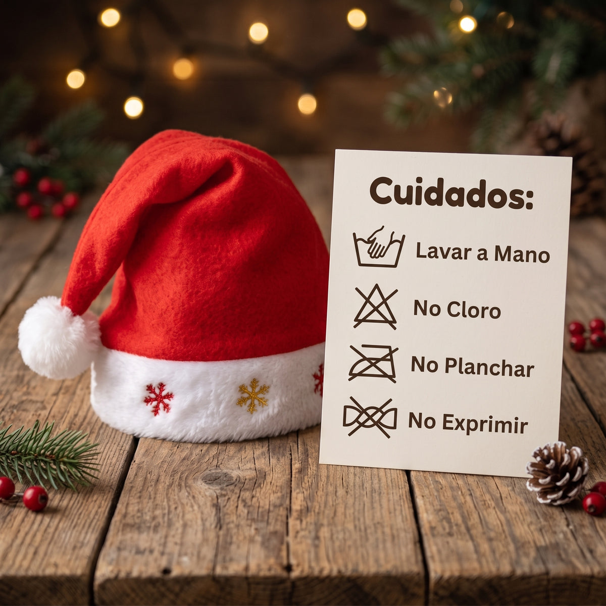 Gorro Navideño Büytiti ZSD-165 de Poliéster Talla Mediana