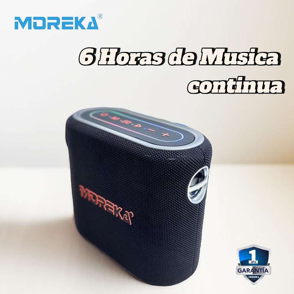 Bocina Moreka A30 80W 6000mAh 6 hrs de bateria Bluetooth, Contra Agua IPX5