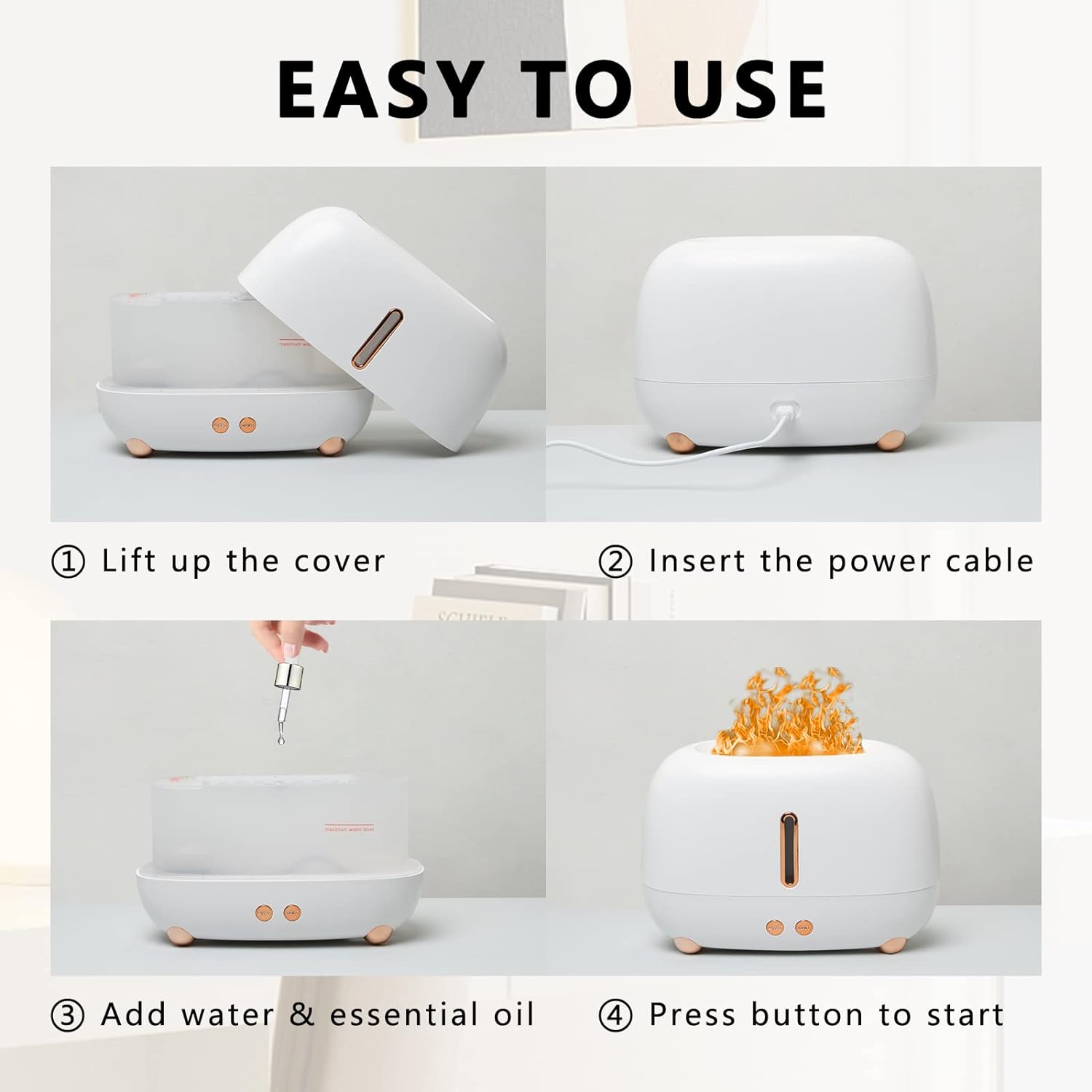 Humificador de llama Portatil A318 Aromaterapia