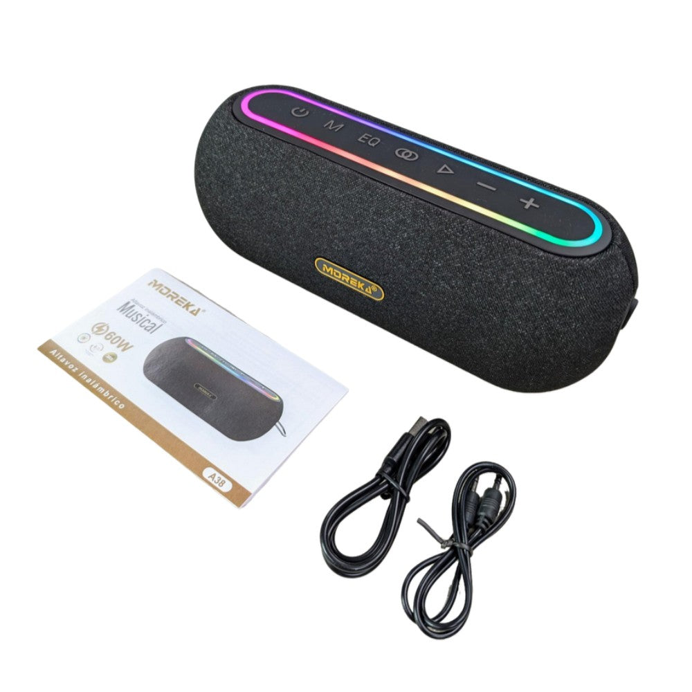 Bocina Moreka A38 60W 6000mAh 5-6 hrs de bateria Bluetooth