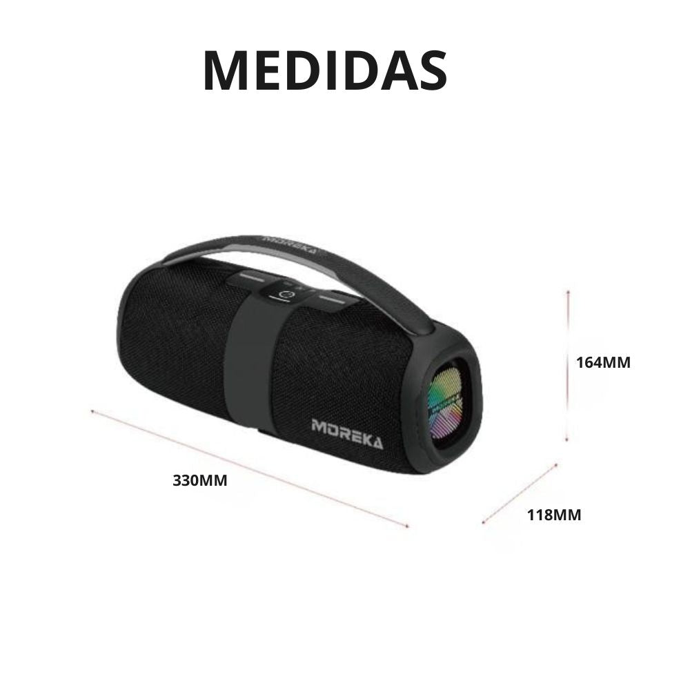Bocina Moreka A41 70W 35W+35W 5000mAh 9hrs de bateria Bluetooth IPX6