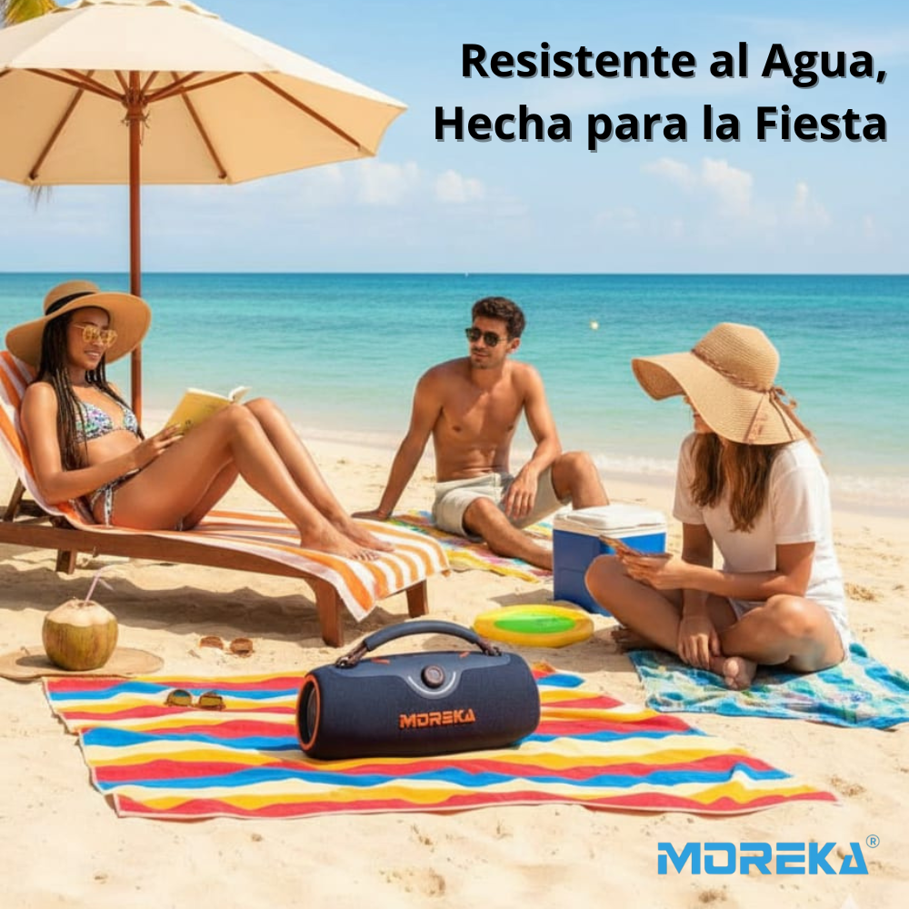Bocina Moreka A42 80W 40W+40W 8000mAh 6hrs de bateria Bluetooth IPX6