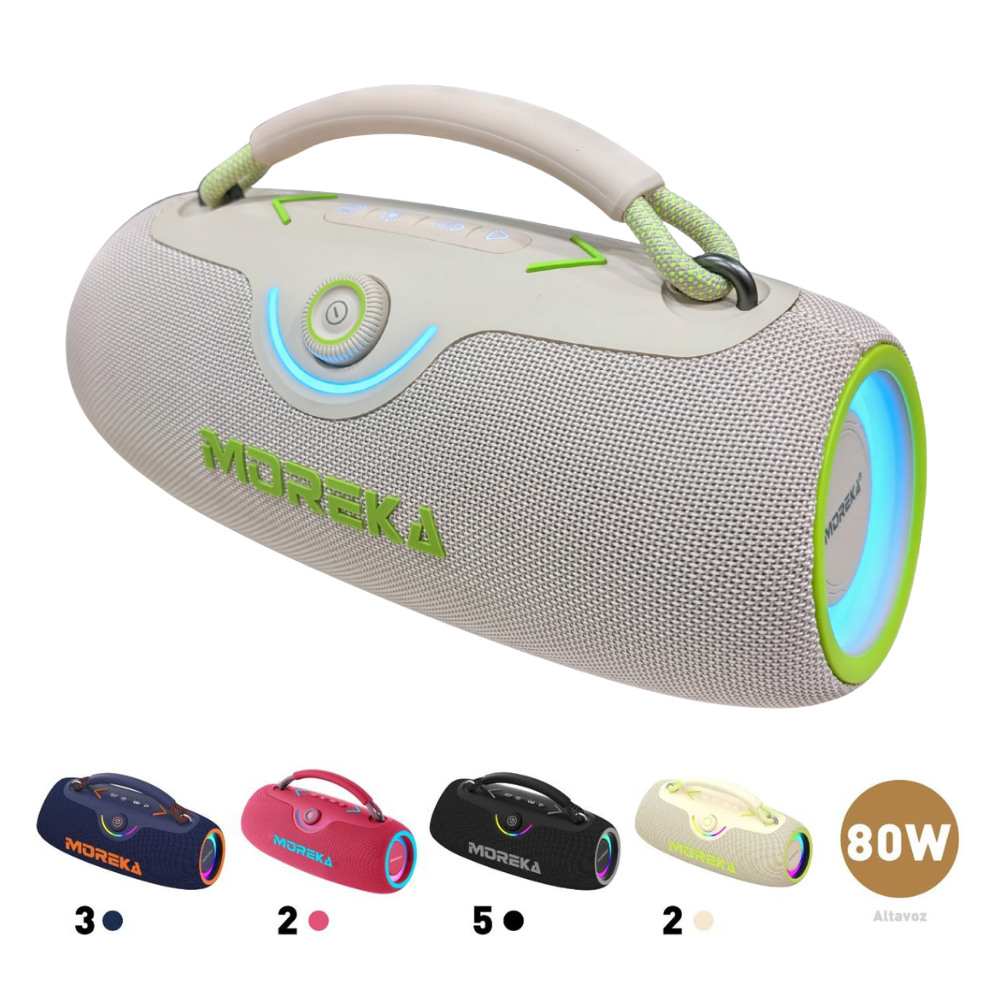 Bocina Moreka A42 80W 40W+40W 8000mAh 6hrs de bateria Bluetooth IPX6
