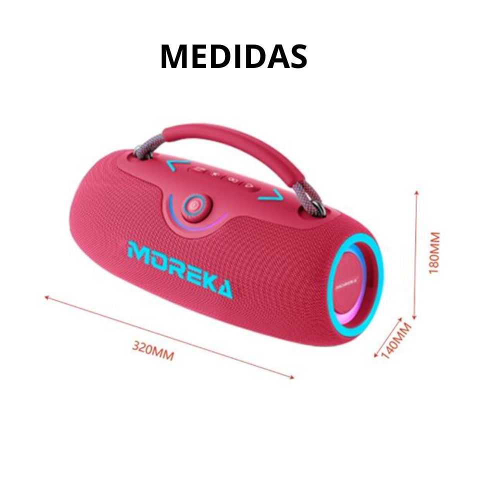 Bocina Moreka A42 80W 40W+40W 8000mAh 6hrs de bateria Bluetooth IPX6