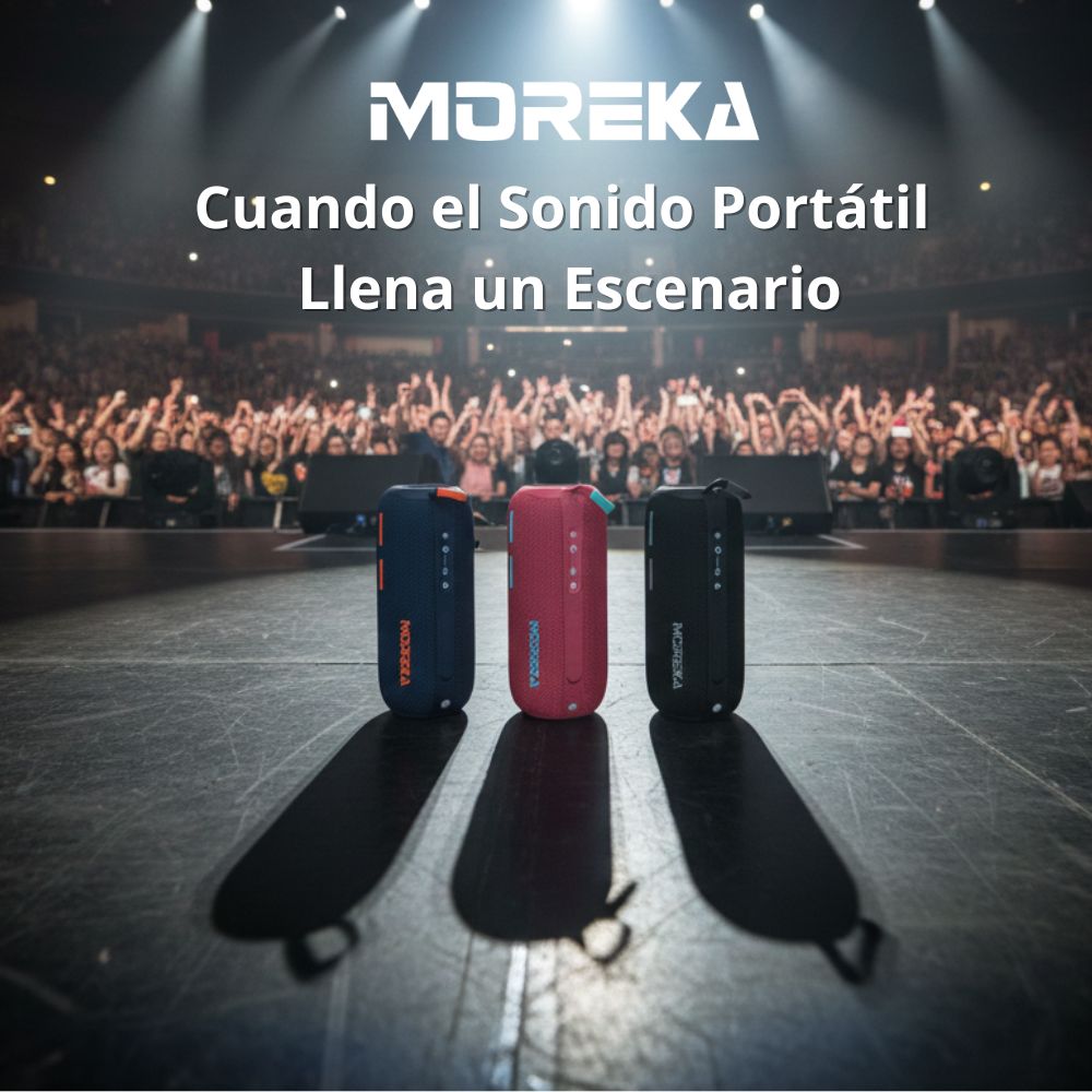 Bocina Moreka A50 30W 15W*2 3600mAh 10hrs de bateria Bluetooth IPX6