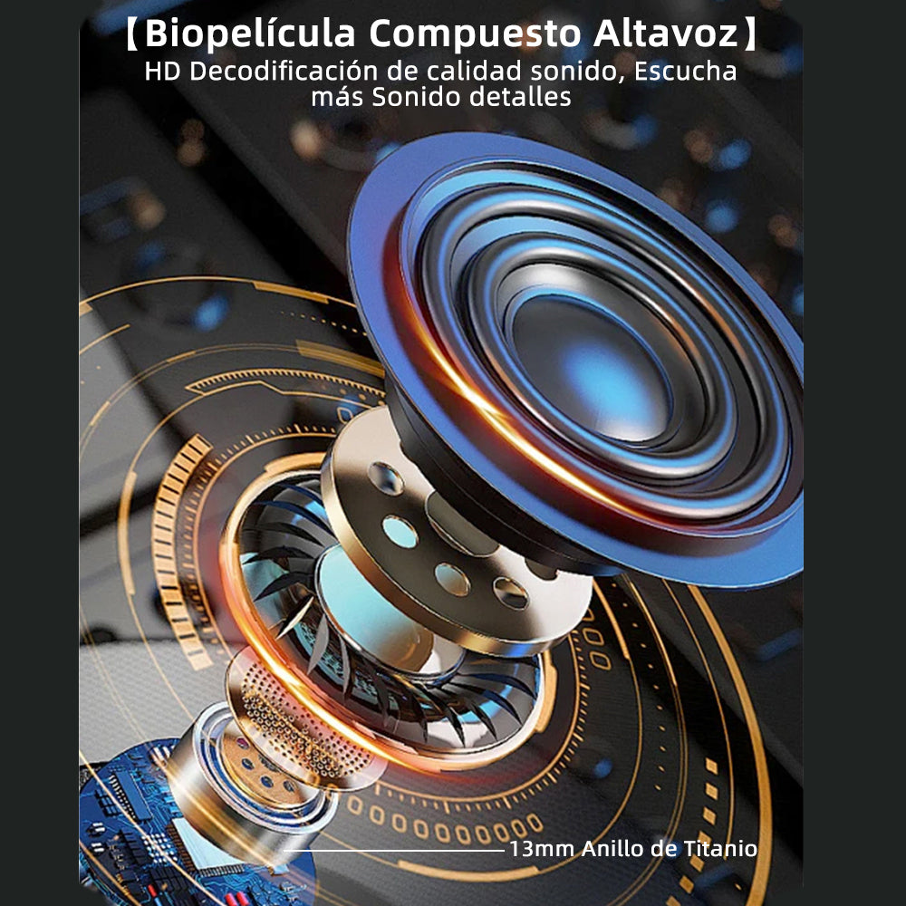 Audífonos Bluetooth Anc A9pro Cancelación Ruido Lcd Táctil