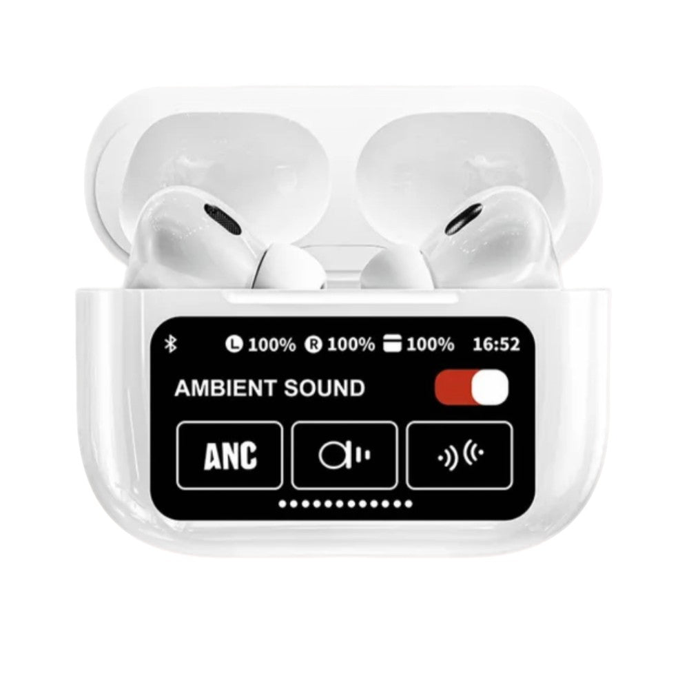 Audífonos Bluetooth Anc A9pro Cancelación Ruido Lcd Táctil