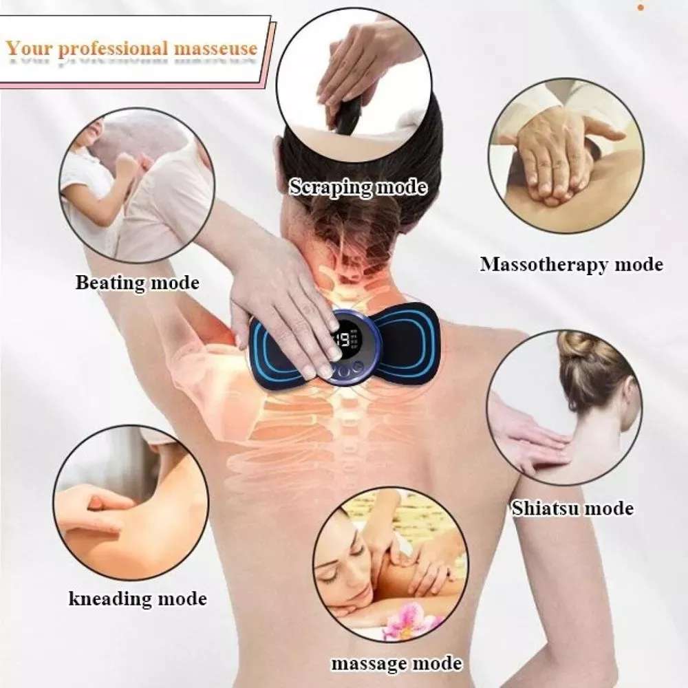 Masajeador Eléctrico Pies Cuello Espalda Cuerpo Portátil Recargables