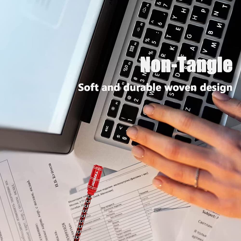 Cable De Audio, Moreka AU-01, Auxiliar 3.5, 1500mm, Reforzado