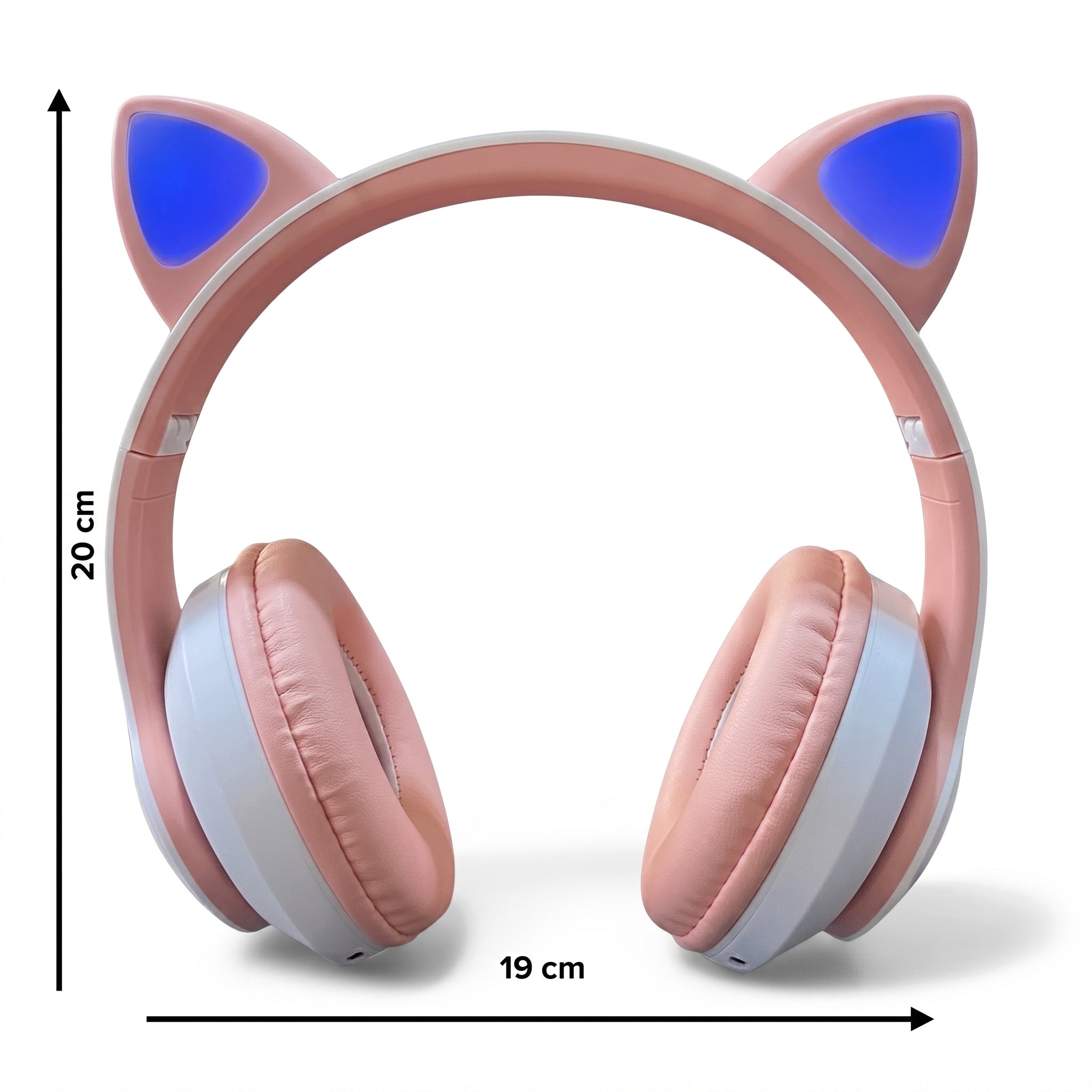 Audífonos Inalámbricos YISEN JST-28 con Diadema de Orejas de Gatito y Luces LED Multicolor