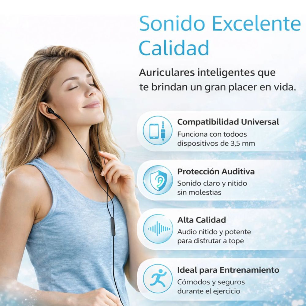 Audífonos Moreka M-930, Alámbricos, Manos Libres, Control de play/pausa Jack 3.5mm (Copia)