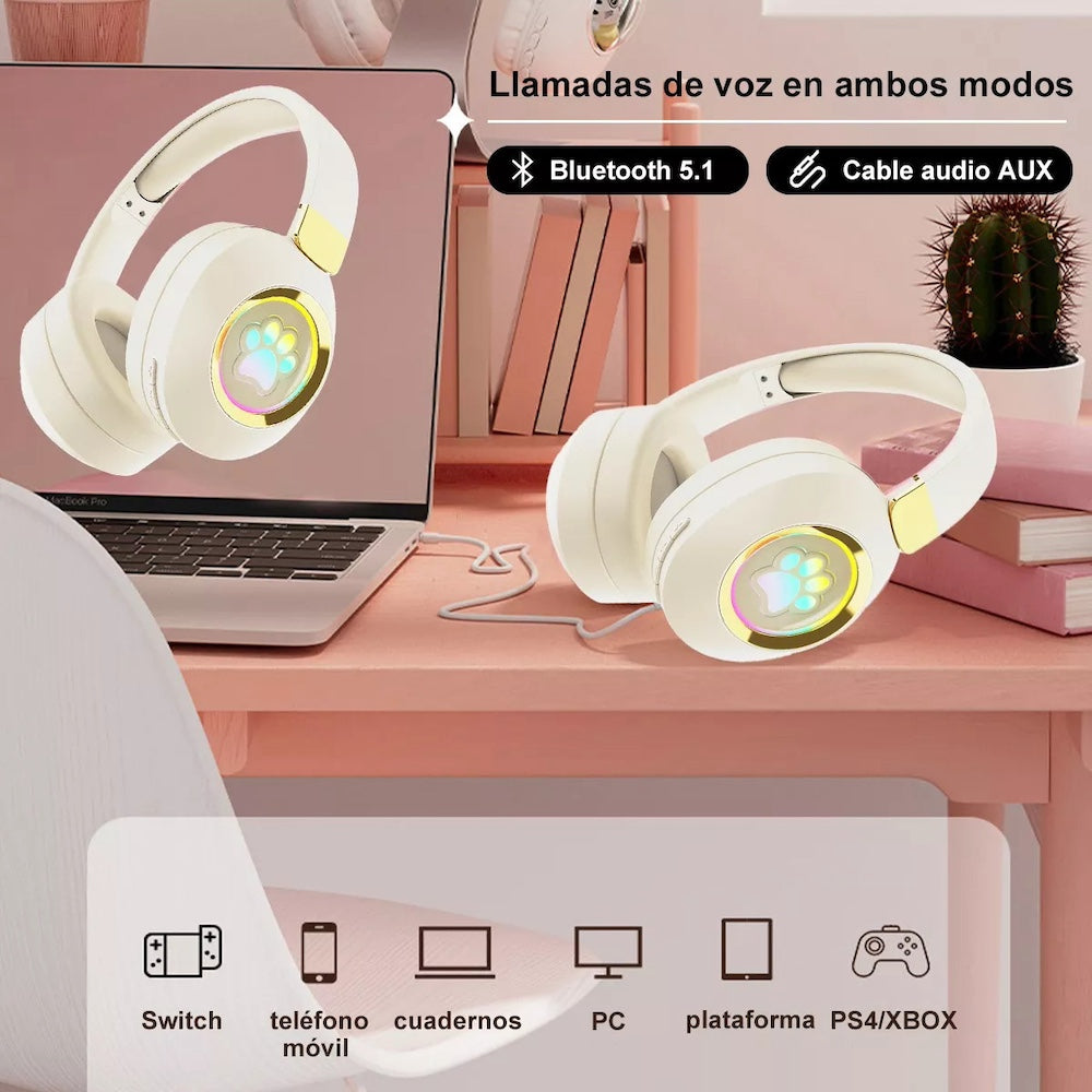 Audífonos Diadema Bluetooth Moreka BL014 Inalámbrico Plegable