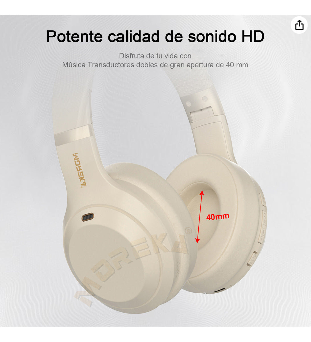 Audífonos Bluetooth V5.4 Moreka BL016 200mAh 40mm Cancelación de Ruido (copia)