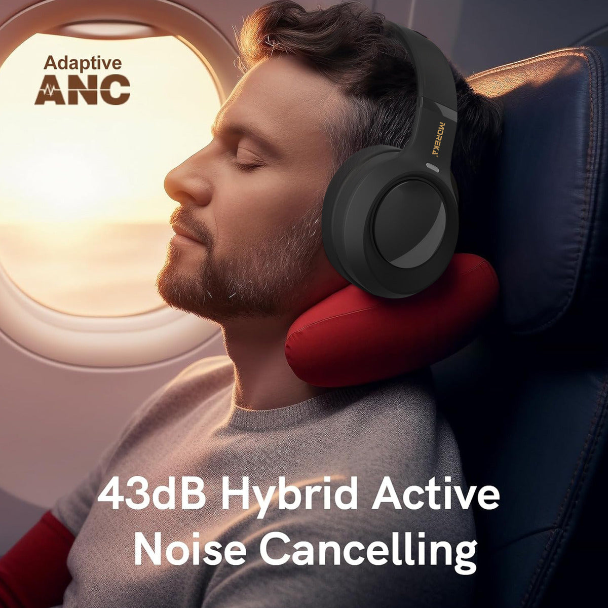 Audífonos Bluetooth V5.4 Moreka BL017 200mAh 40mm Cancelación de Ruido