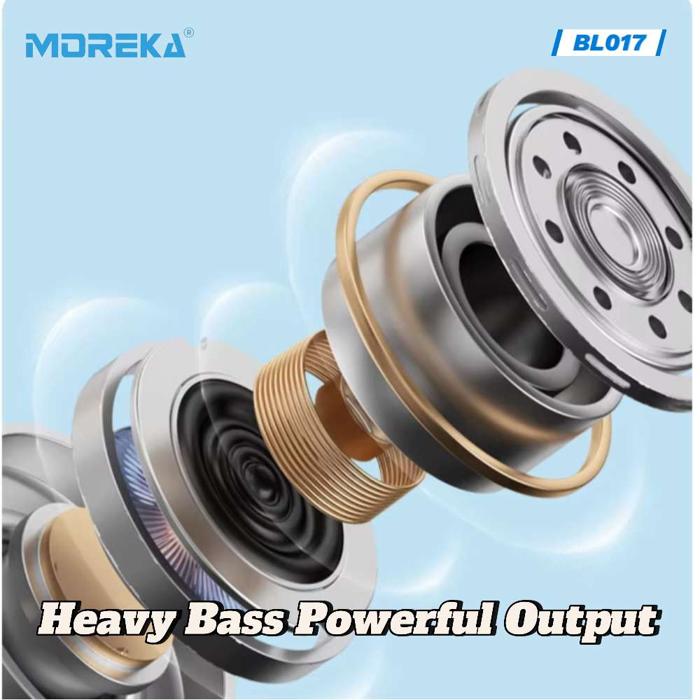 Audífonos Bluetooth V5.4 Moreka BL017 200mAh 40mm Cancelación de Ruido