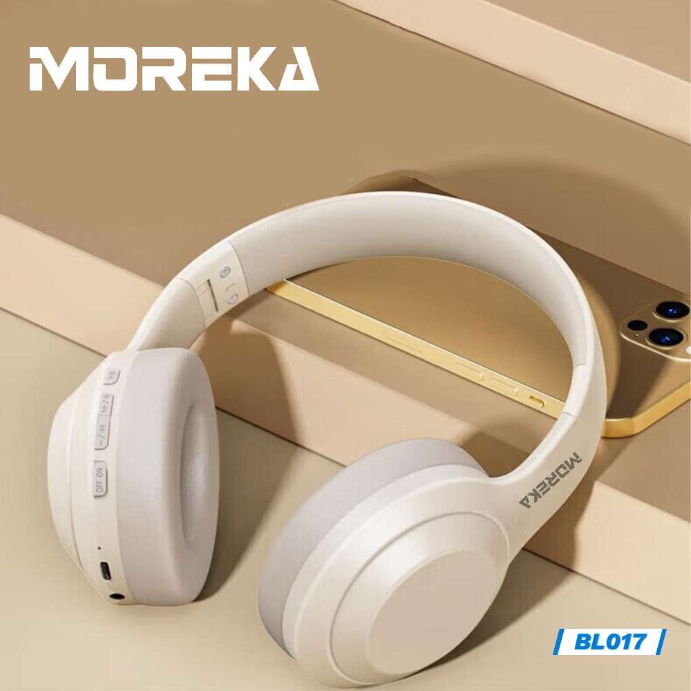 Audífonos Bluetooth V5.4 Moreka BL017 200mAh 40mm Cancelación de Ruido