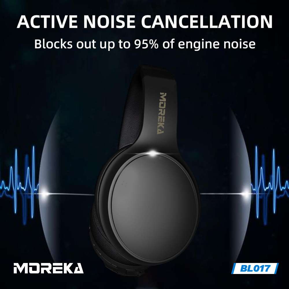 Audífonos Bluetooth V5.4 Moreka BL017 200mAh 40mm Cancelación de Ruido