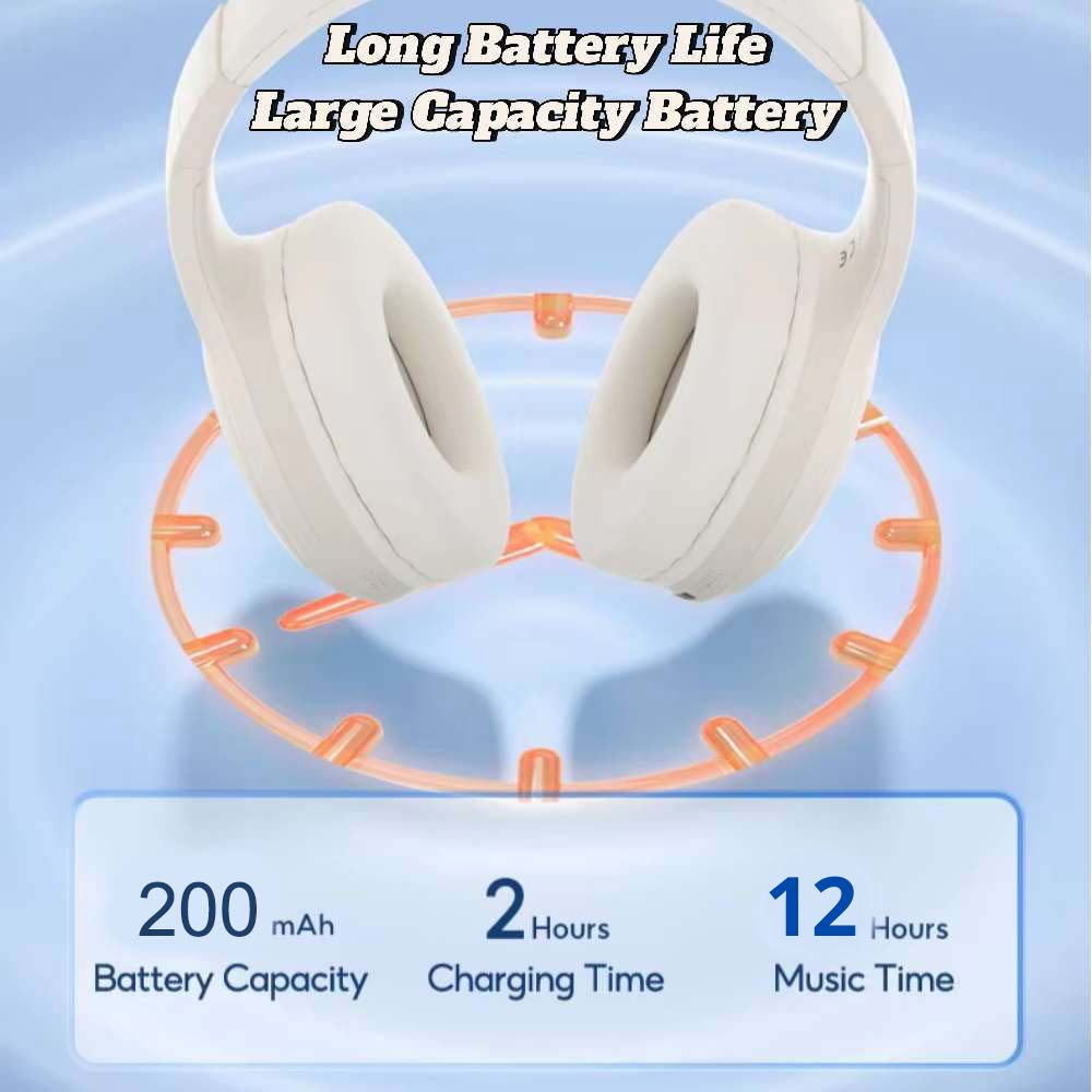 Audífonos Bluetooth V5.4 Moreka BL026 200mAh 40mm Cancelación de Ruido 12 hrs musica