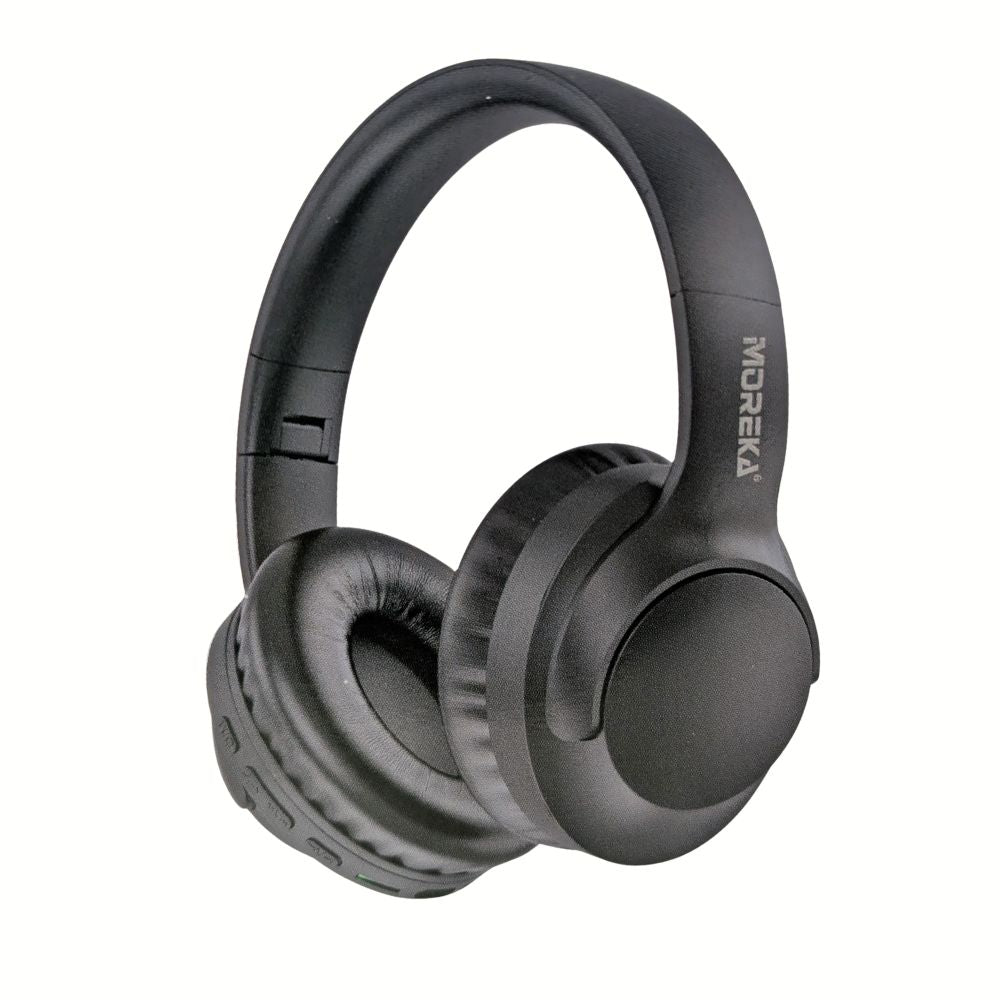 Audífonos Bluetooth V5.4 Moreka BL028 200mAh 40mm Cancelación de Ruido 12 hrs musica