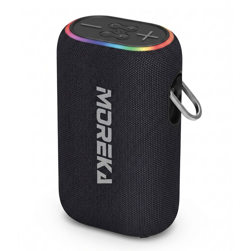 Altavoz Inalámbrico Moreka 442 20W con Batería 10000mAh  46 Horas de Reproducción TWS Estéreo Luz RGB Power Bank y Entrada para Tarjeta TF