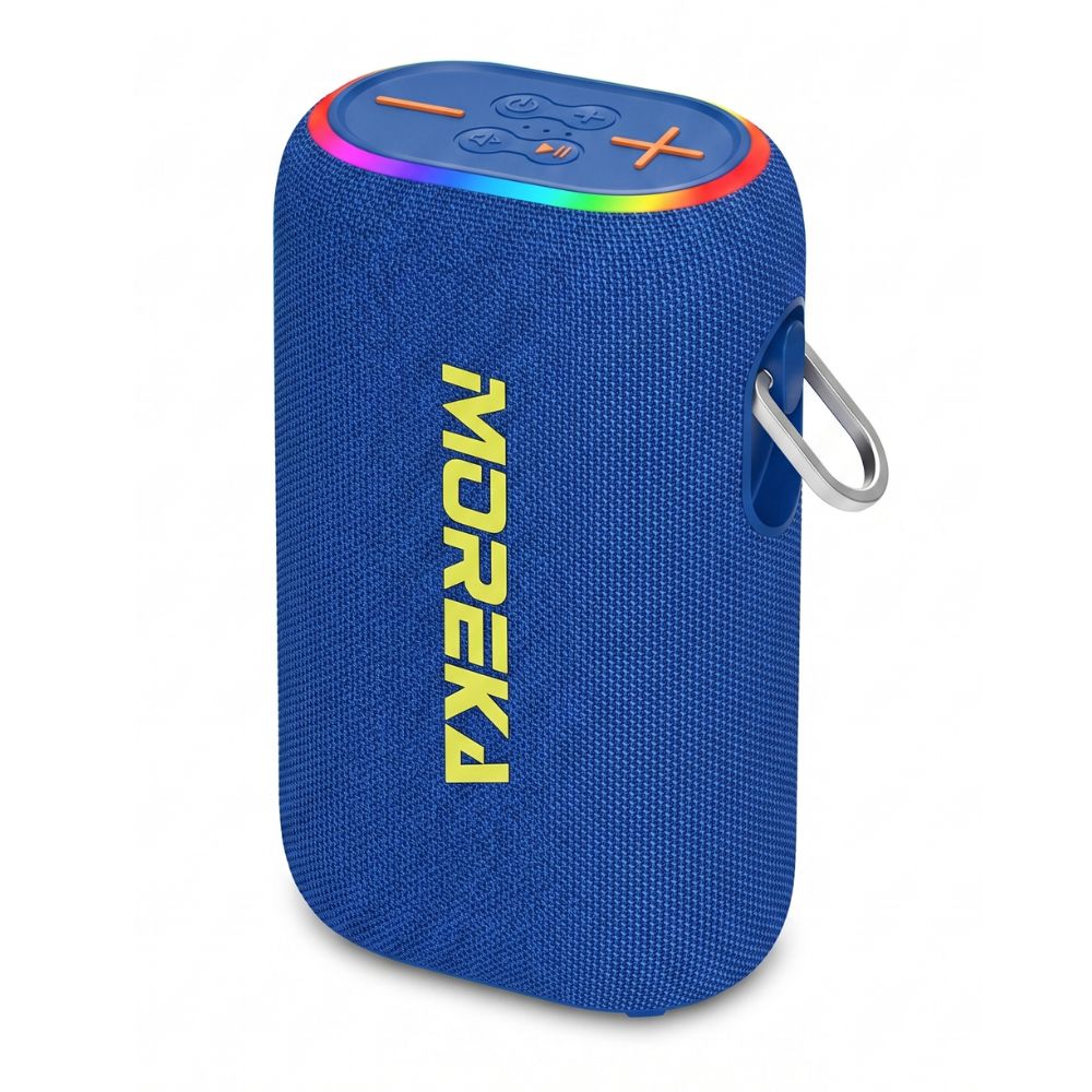 Altavoz Inalámbrico Moreka 442 20W con Batería 10000mAh  46 Horas de Reproducción TWS Estéreo Luz RGB Power Bank y Entrada para Tarjeta TF