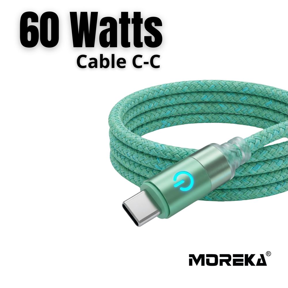 Cable Moreka Tipo C a C CB-053 60W carga rápida 1m