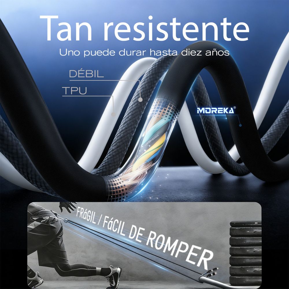 Cable Moreka 4 En 1 Cable Datos 65W en C 27W en IP 1.2m Para Iphone Usb Tipo C CB-054