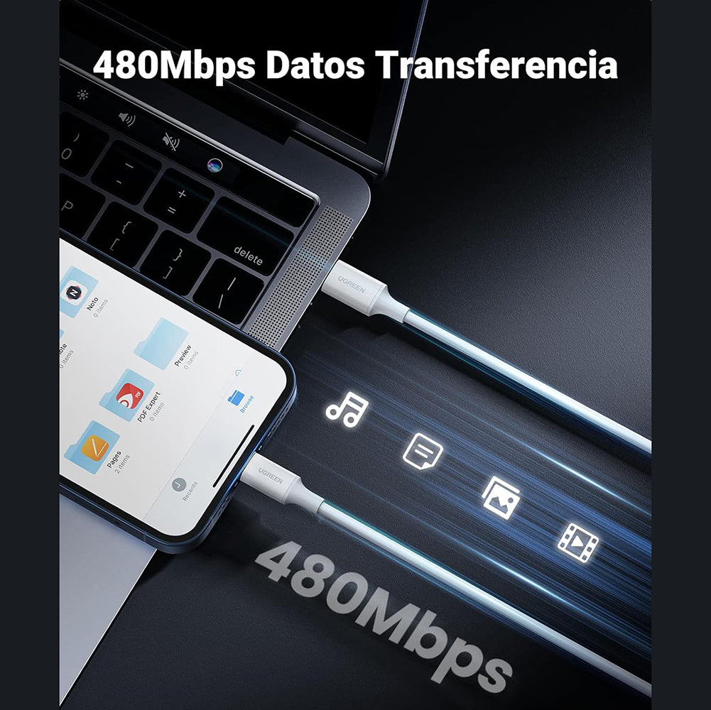 Cable Moreka Tipo C a Lightning CB-40 27W carga rápida 1M