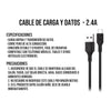 Cable Tipo V8 Micro USB, Moreka CB-35, 2.4 1 M.