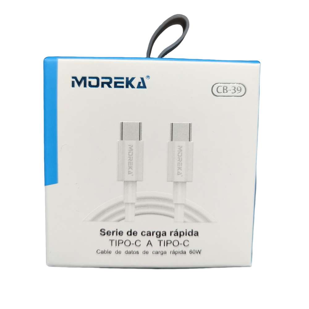 Cable Moreka Tipo C a C CB-39 60W carga rápida 1M