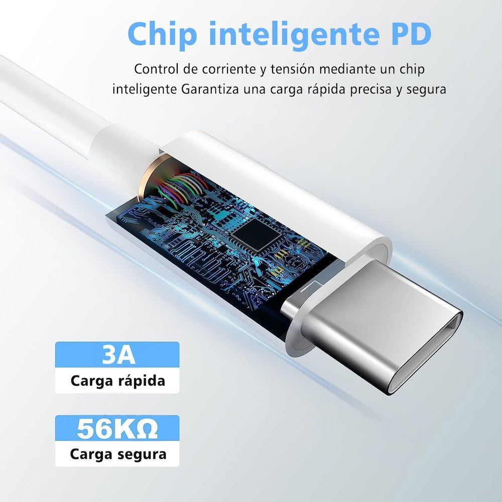 Cable Moreka Tipo C a C CB-39 60W carga rápida 1M