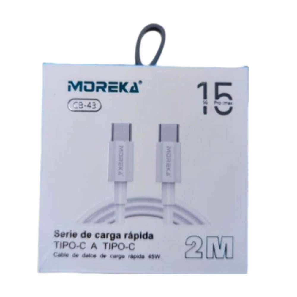 Cable Moreka Tipo C a C CB-43 45W carga rápida 2M