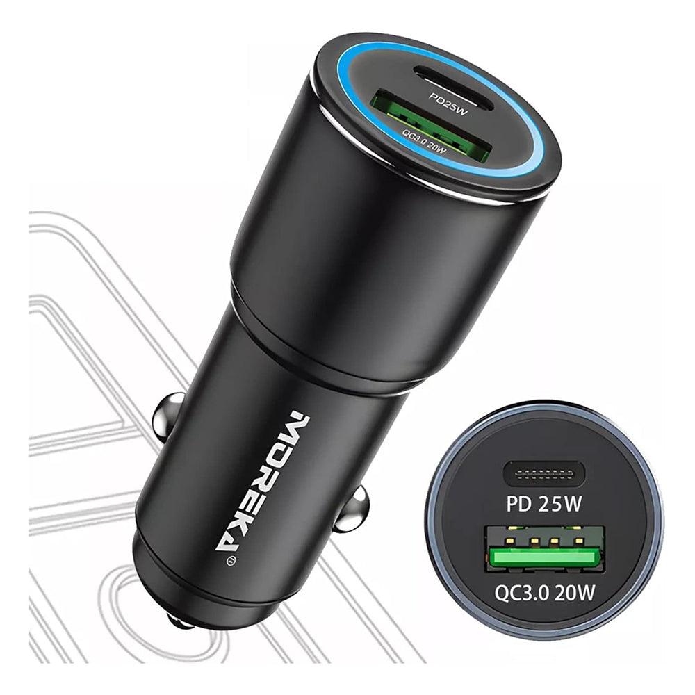 Cargador De Carro Moreka CP0079 Plug In 45W USB C