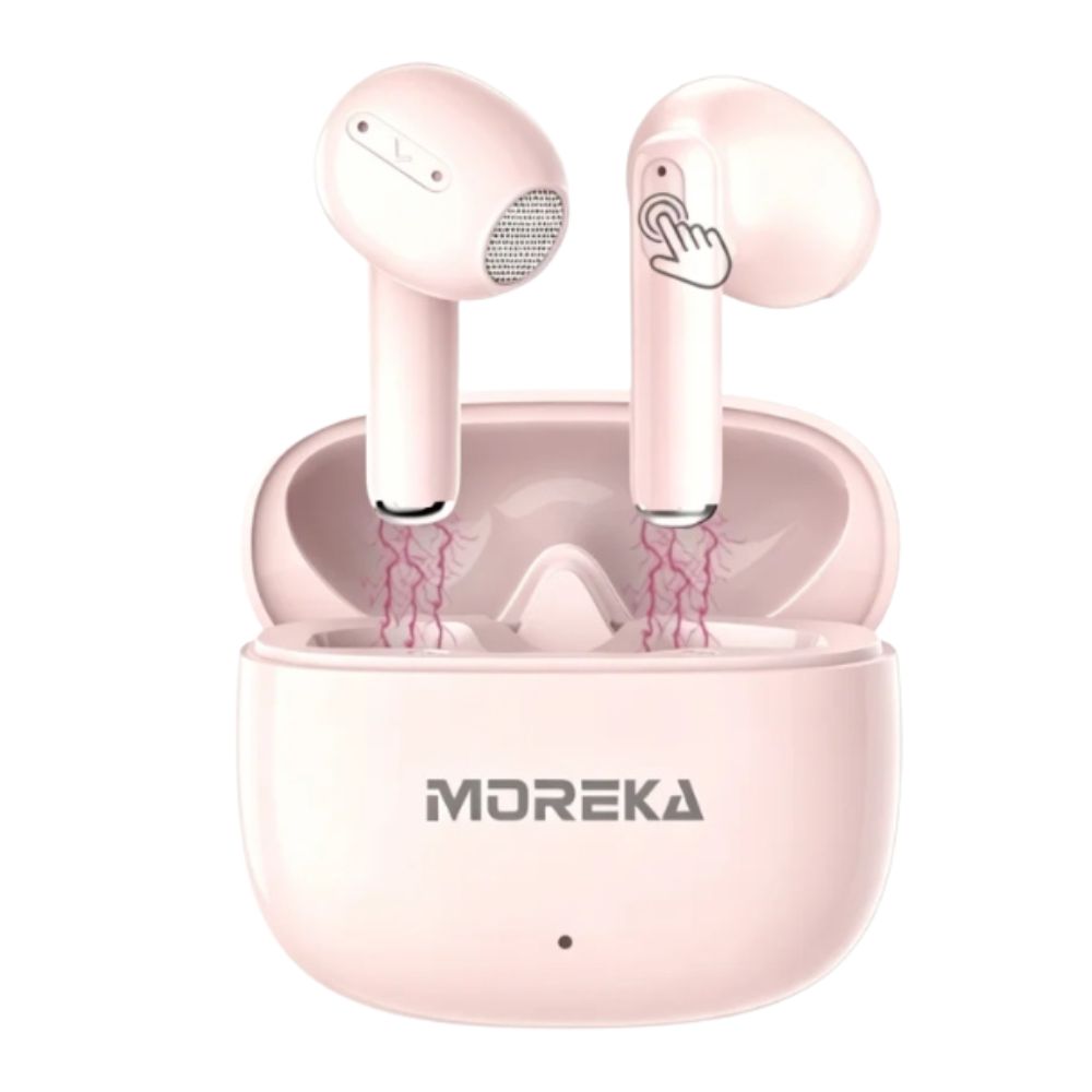 Audífono Inalámbrico Moreka E602 31h con Estuche Cancelación de Ruido Táctil Interruptor Libre