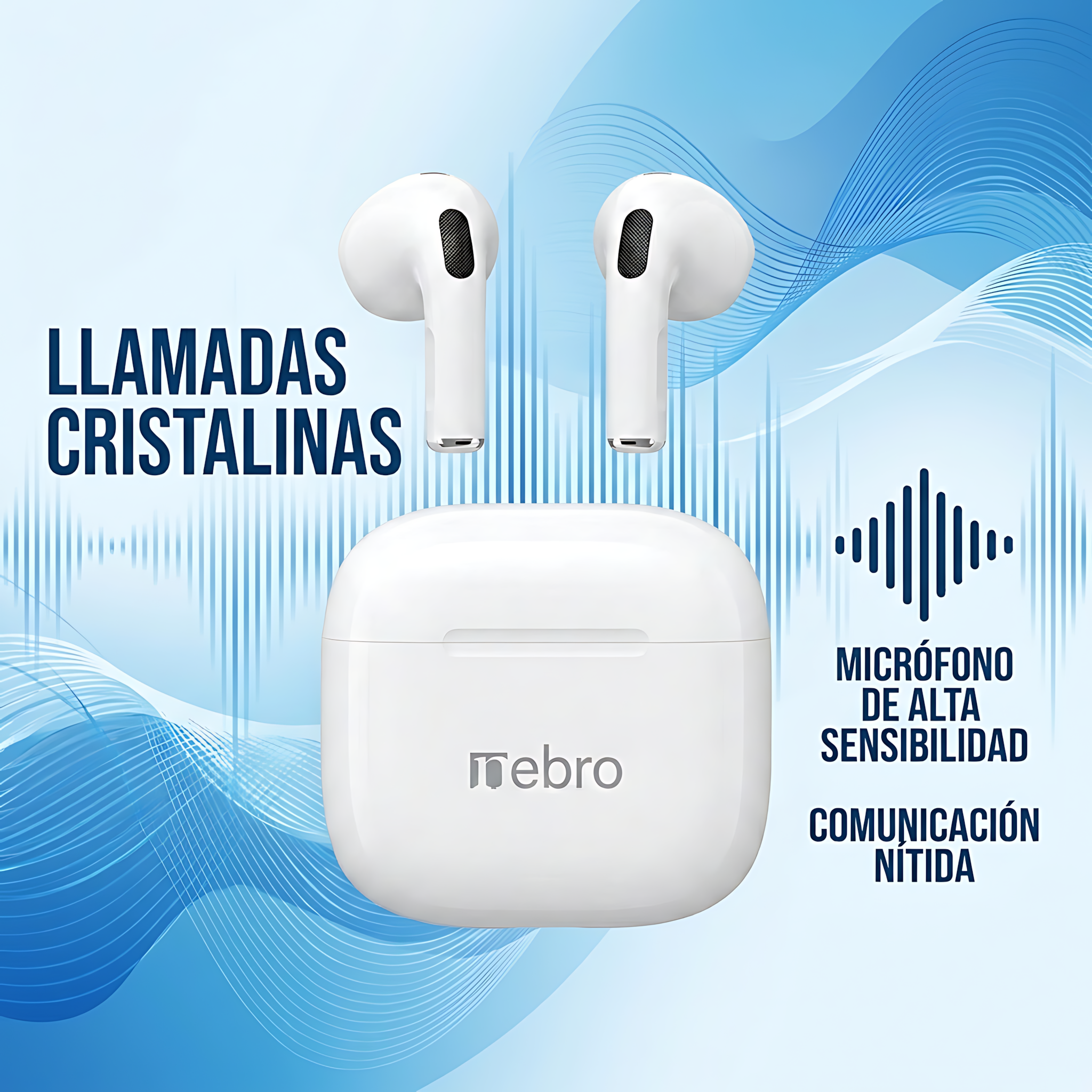 Audífonos Inalámbricos In Ear Nebro WE-016 Bluetooth Premium ANC