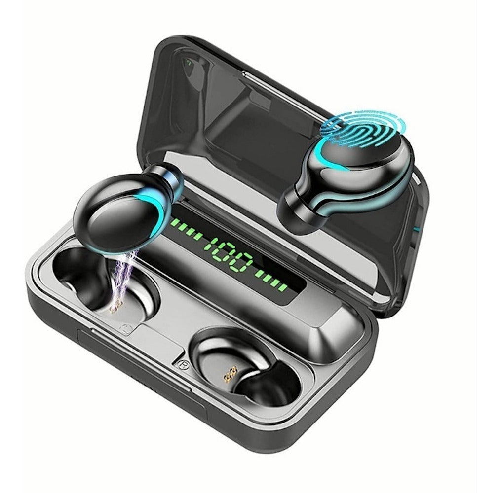 Audífonos Bluetooth 5.0, Moreka F9 5, TWS, Power Bank básico