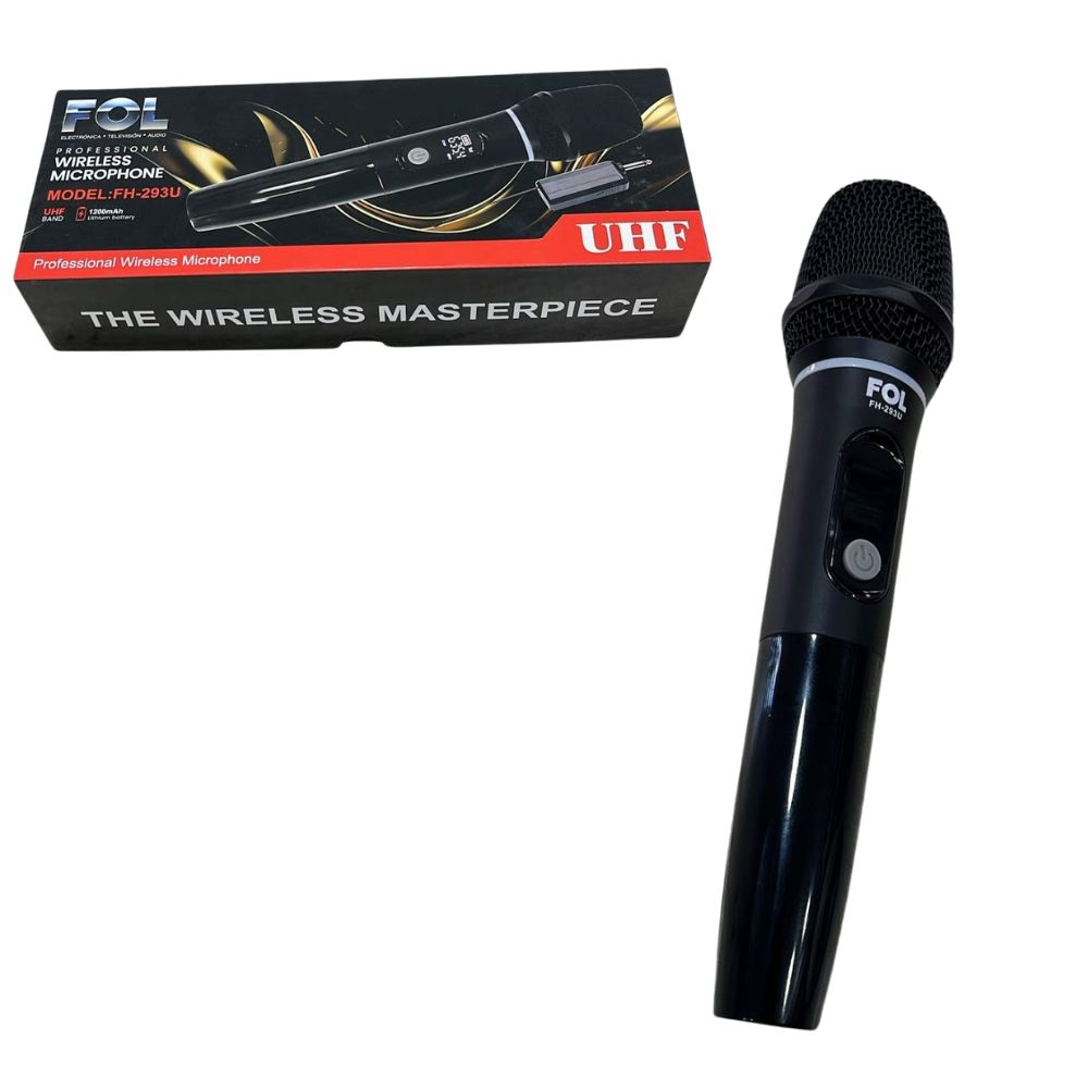 Micrófono Inalámbrico con Transmisor 28W conector 6.3mm 1200mAh FOL FH-293U