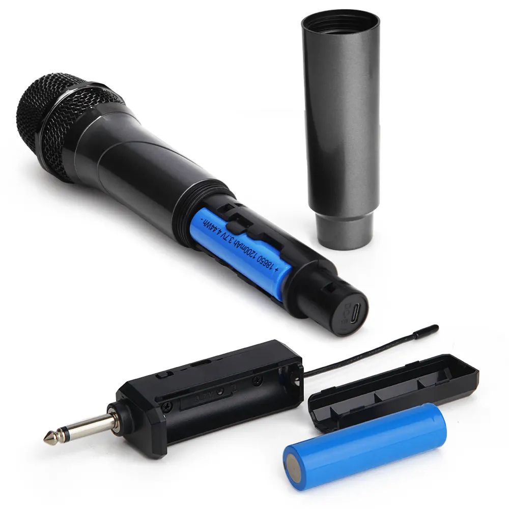 Micrófono Inalámbrico con Transmisor 28W conector 6.3mm 1200mAh FOL FH-293U