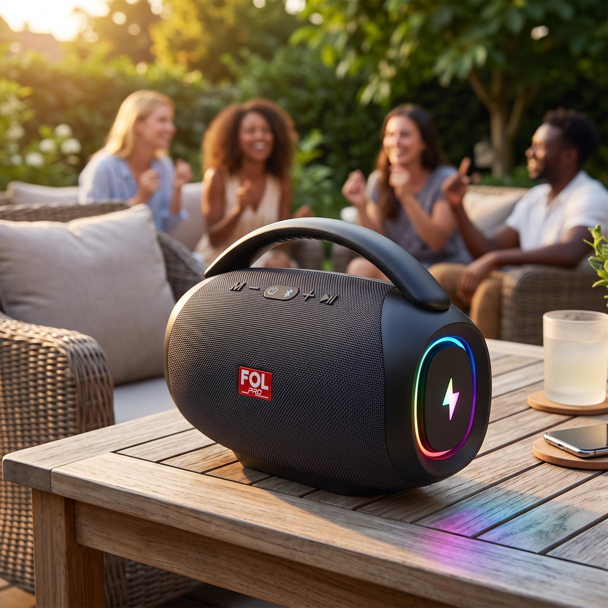 Bocina TWS Recargable Portátil FOL FS-R219: Sonido 50W