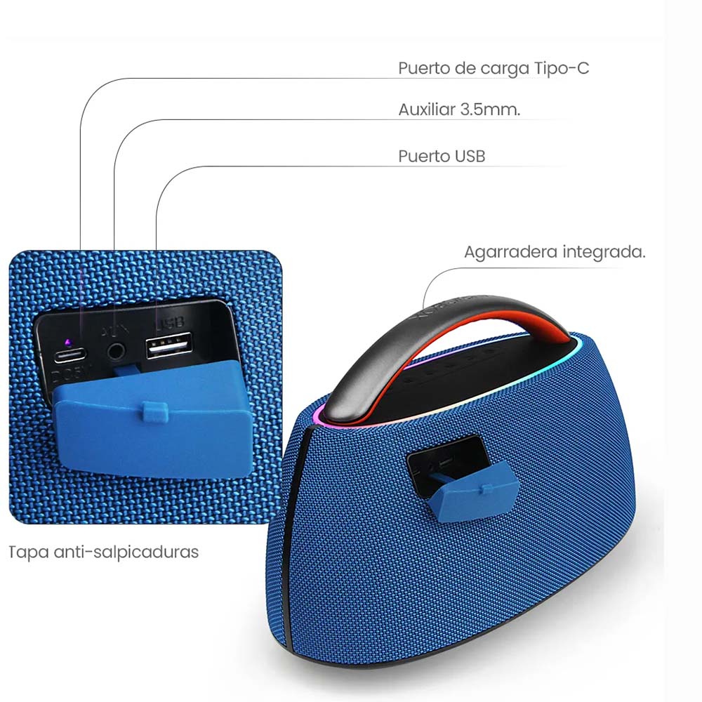 Bocina Fol 40W 2500mAh Bluetooth, TF Card, Radio FM, USB FS-R316